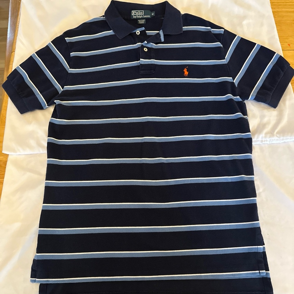 Polo by Ralph Lauren Dark Blue Striped Polo Shirt
